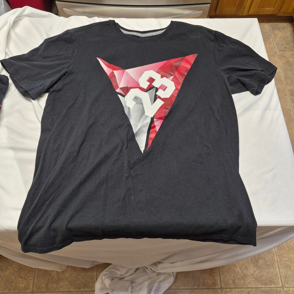Jordan Air 23 T Shirt Mens Large Black Jumpman Graphic Nike Basketball Tee